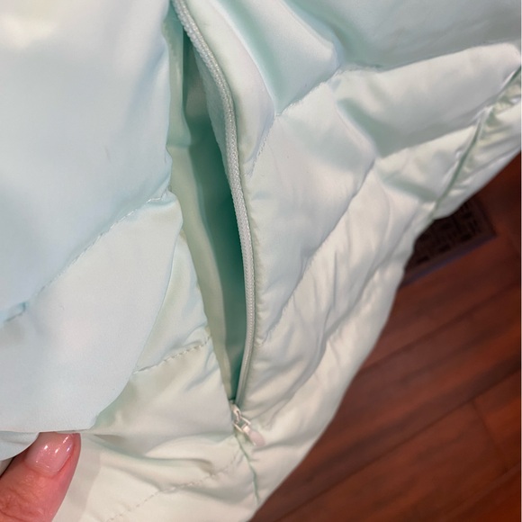 Talbots Aqua Down Puffer Vest with Removable Faux Fur Collar - Picture 7 of 9